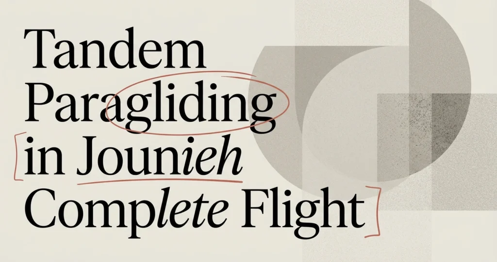 Tandem Paragliding in Jounieh: Your Complete Flight Guide
